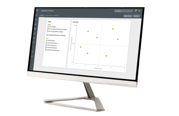 Bildschirm mit Anlagenportfolio
